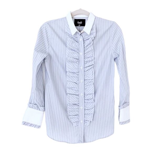 Dolce & Gabbana Ruffle Button Down Shirt - Picture 1 of 7